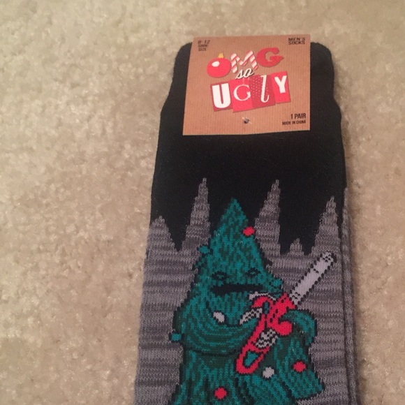 OMG So Ugly men's Christmas Socks - Picture 3 of 3