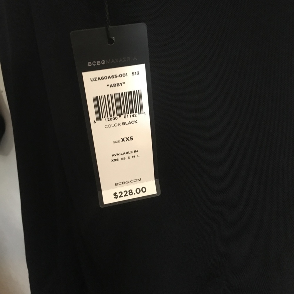 NWT BCBG Abby dress black xs - Picture 5 of 5
