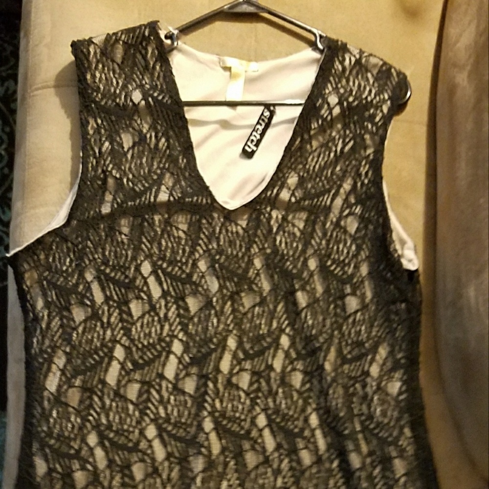 Plus size lace sheath dress