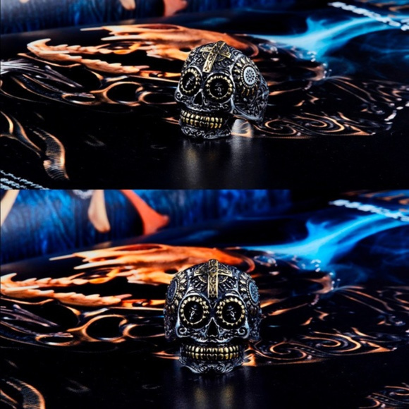 Skull Biker Ring for Men/Ladies-Quality Stainless - Picture 3 of 6