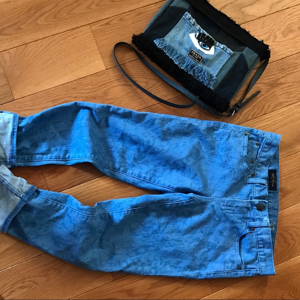 J. Crew Toothpick Jean In Garment Printed Floral