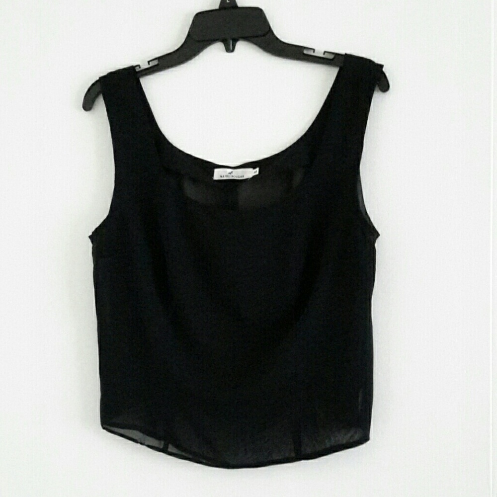 Black sheer top by Natali Bolgar