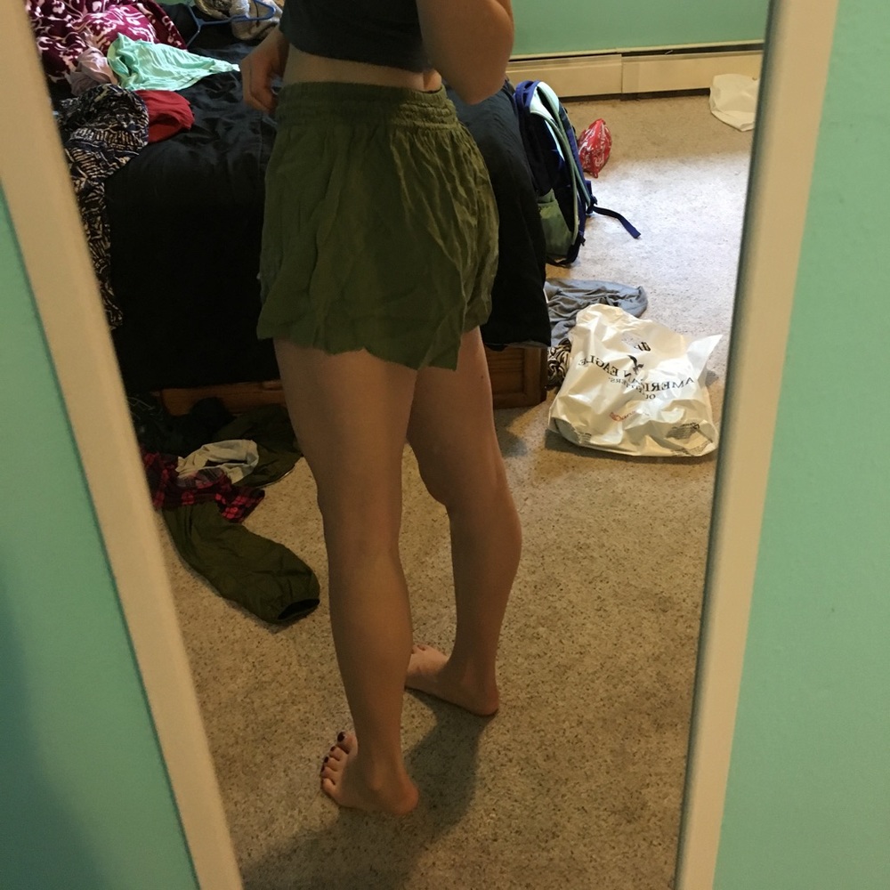 Green shorts