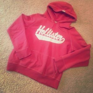 Coral colored Hollister hoodie sweatshirt