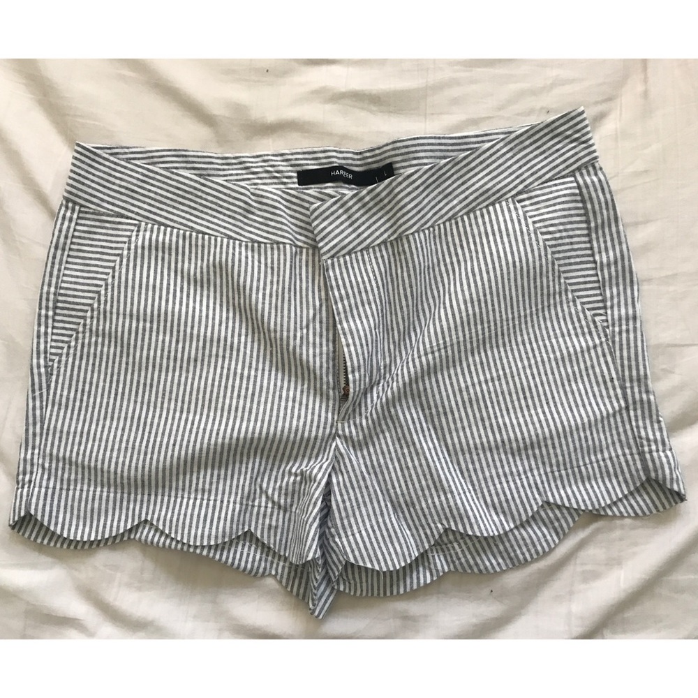 Scalloped Striped Short