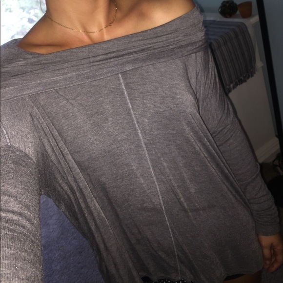 Anthropology baggy neck Bordeaux top - Picture 3 of 4