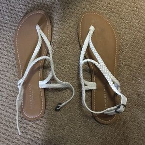 White flip flops