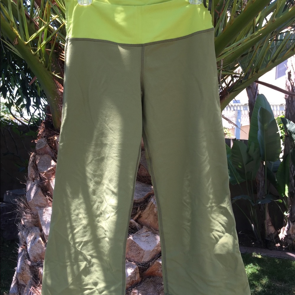 Vintage lululemon green tie up yoga pant size 8