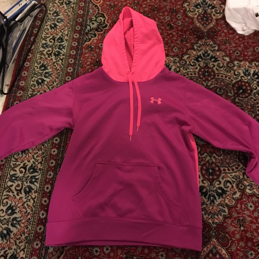 Size small pink and purple under armour hoodie