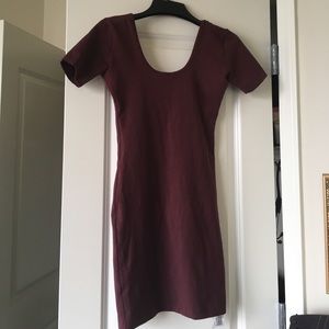 Maroon American apparel spandex mini dress