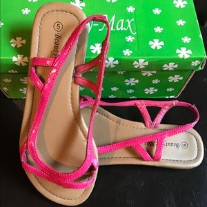 Hot pink sandals