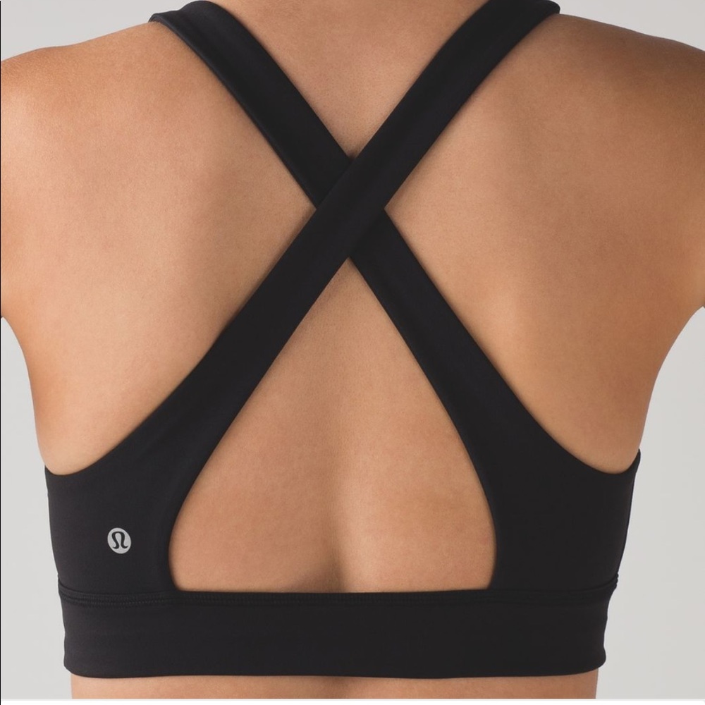 NWT lululemon black sports bra simply bare bra 10