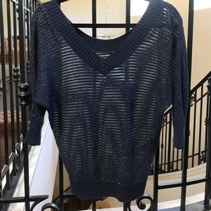Shimmery Navy Top from Express