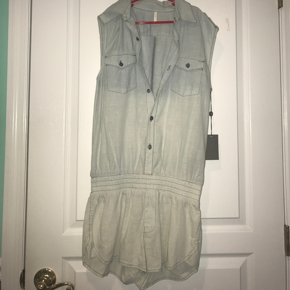 NWT Lightwash Denim Romper