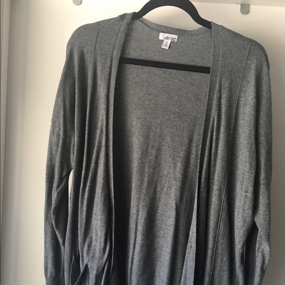Oversized grey cardigan