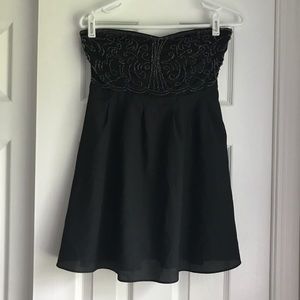 NWT Black Mini Dress w/ Beaded Detail