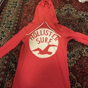 Pink hollister surf hoodie size S