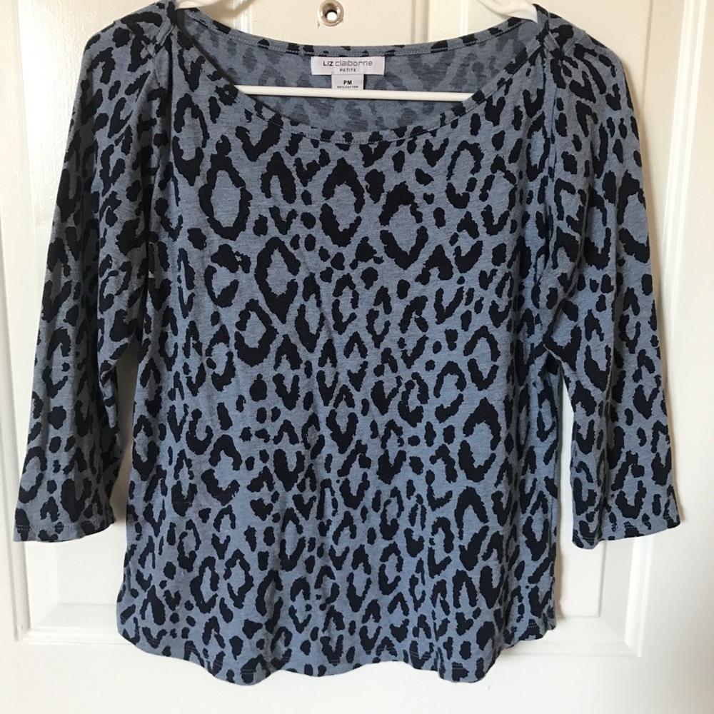 Leopard Print Quarter Sleeve Top