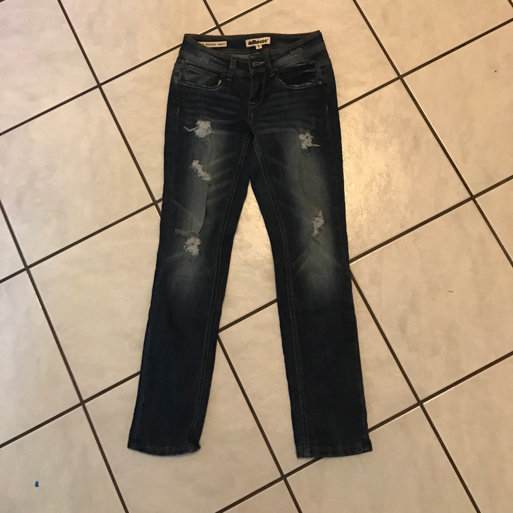 Dollhouse skinny jeans/roll-up skinny Capri