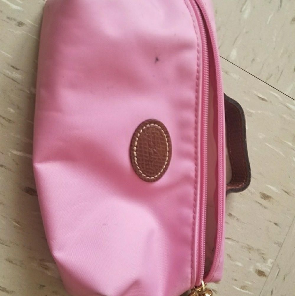 Pink Longchamp Cosmetic Pouch