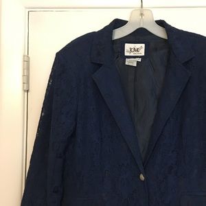 Navy Blue Lace Jacket