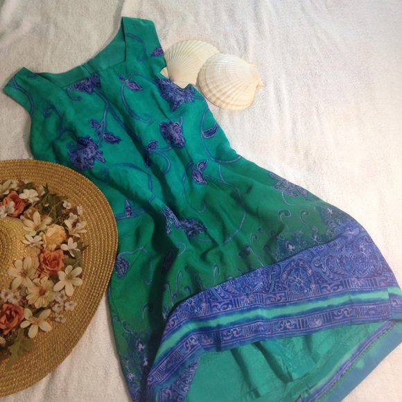 Vintage Ombré Dress Fitted Molly Malloy Sz 12 ✨HP✨ - Picture 2 of 8