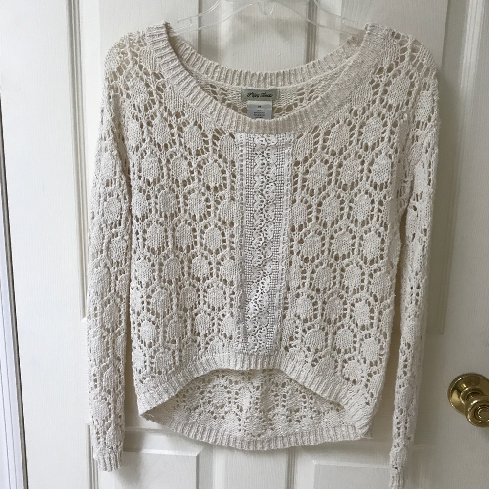 Off White White Lace Sweater