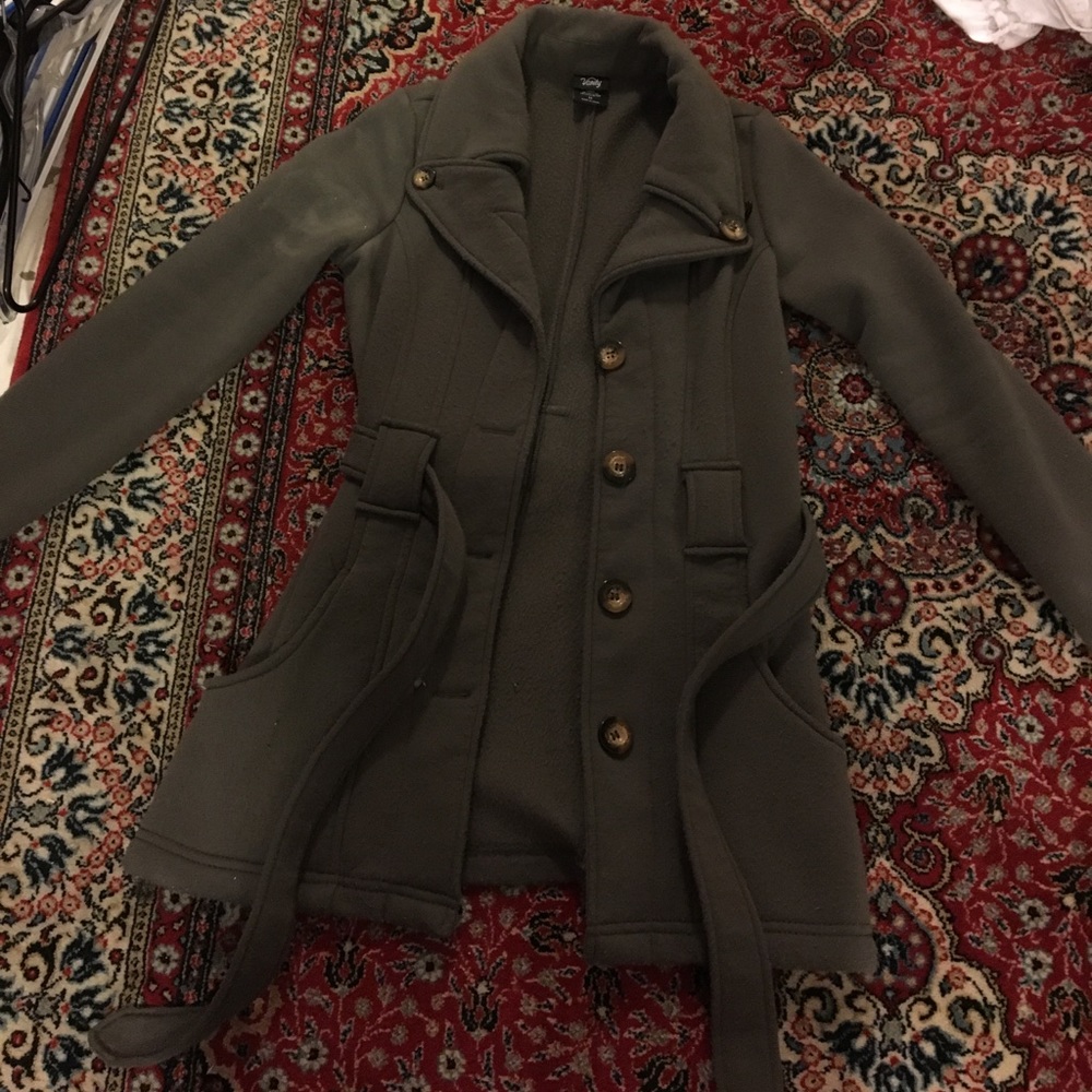 Green size small trench coat
