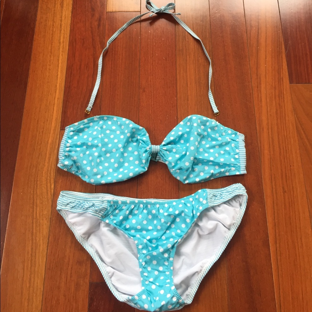 Asos polka dot bandeau bikini