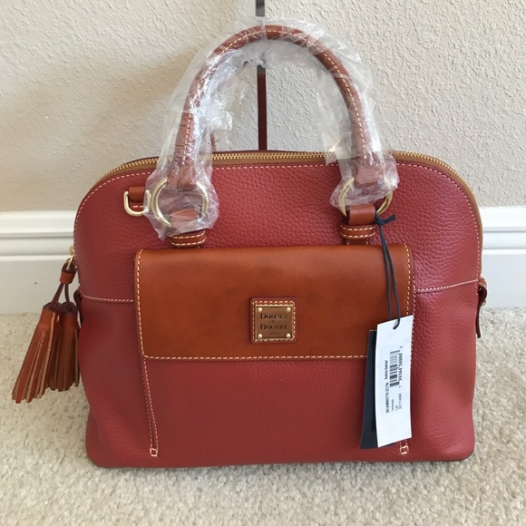Dooney & Bourke Handbags - Dooney & Bourke Pebble Leather Aubrey Satchel