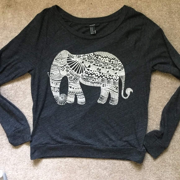Forever 21 Elephant Long Sleeve! - Picture 1 of 3