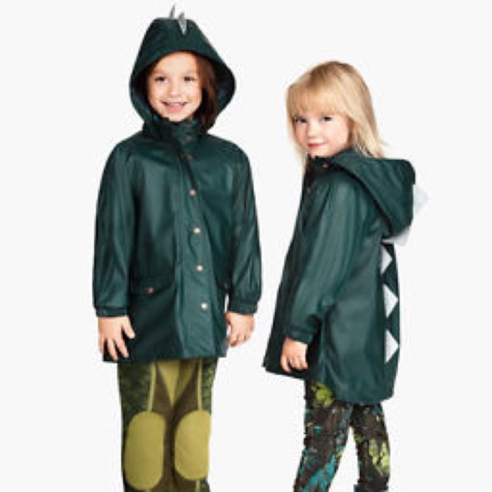 H&M x UNICEF All for Children Green Dino Raincoat