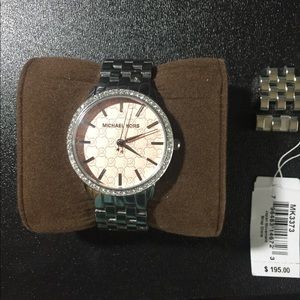 Michael Kors Rose Pink Silver Watch Like New