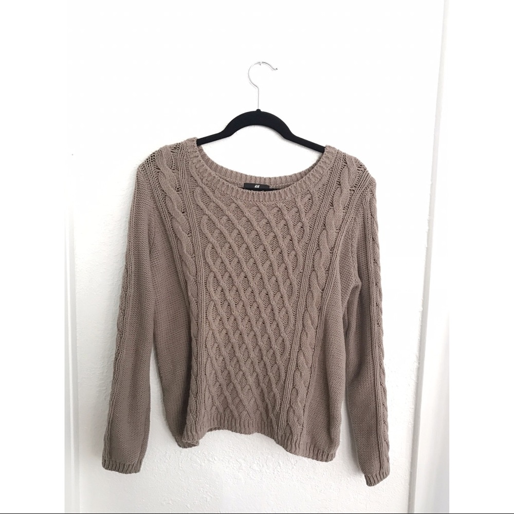 H&M Taupe Knit Sweater