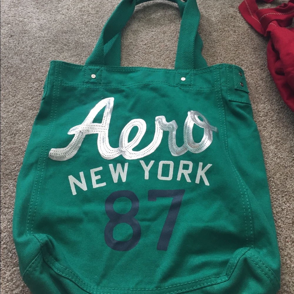 Medium green sequin tote