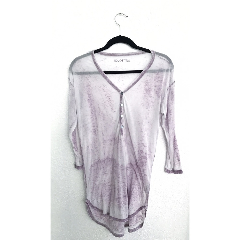 UO Mochette sheer long sleeve T-shirt