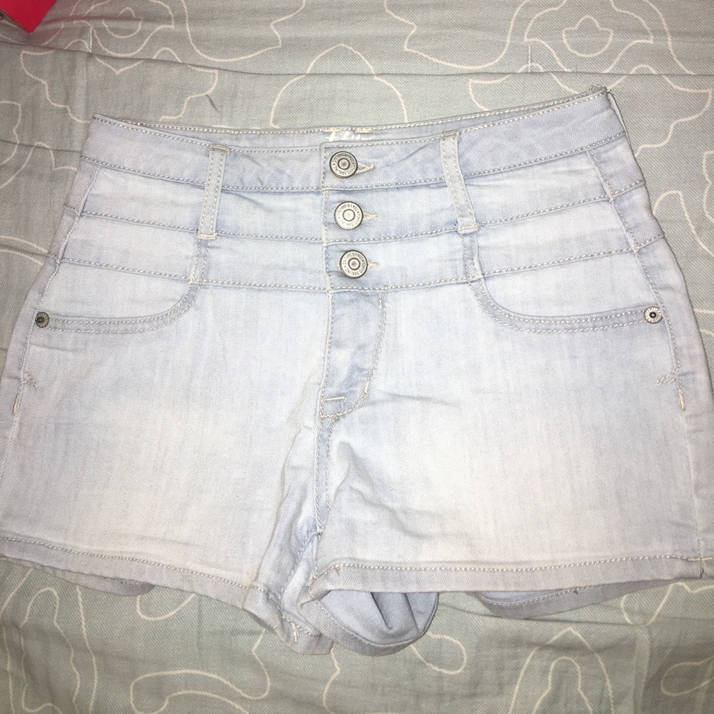 high waisted jean shorts