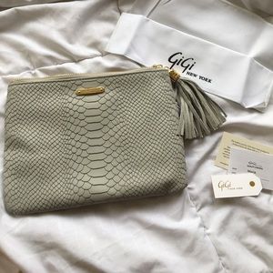NWT GiGi New York "Maria" Clutch in Grey