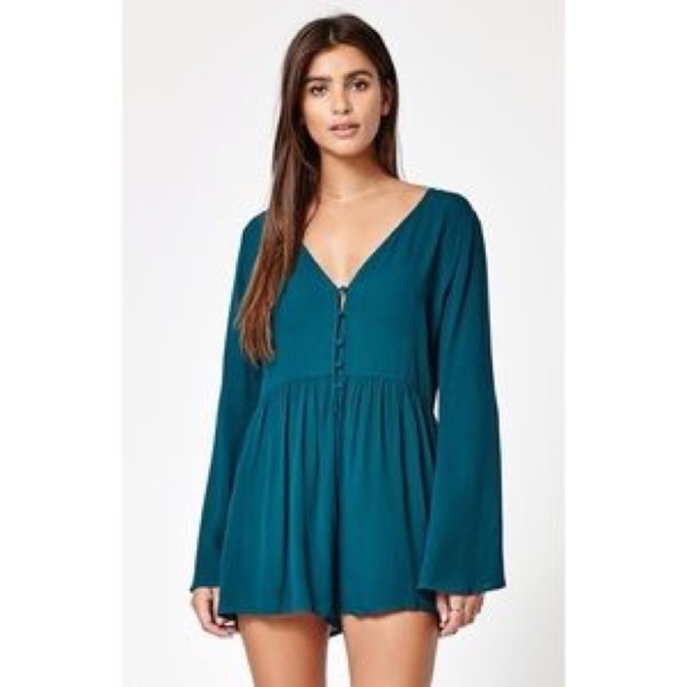 Kendall & Kylie Pacsun Hunter Green Romper