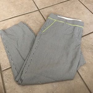 EUC J. Crew Factory Seersucker Crop, Size 14