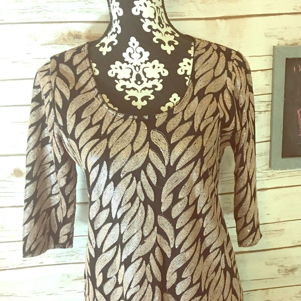 Glitzy Mon B Dress size small fancy rosegold black