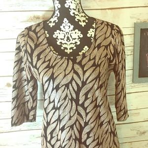 Glitzy Mon B Dress size small fancy rosegold black