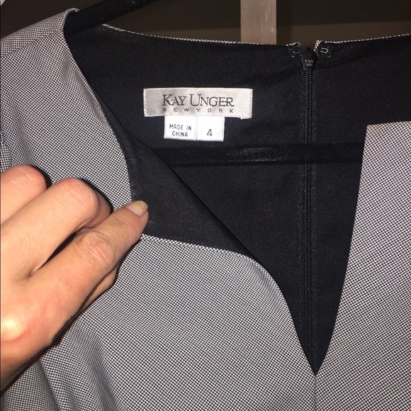 SALE🔥Kay Unger Gray Fitted Peplum Business Dress - Picture 3 of 4