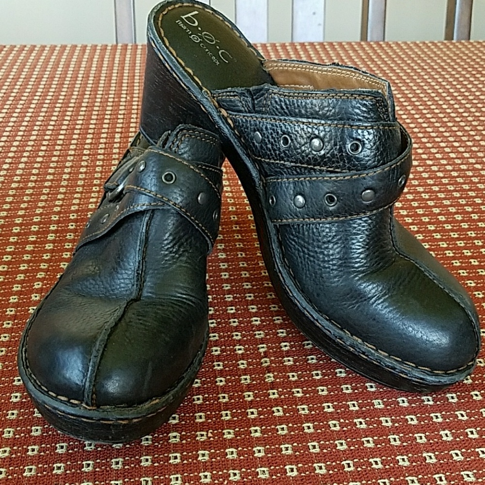 🔥HOT Sale BORN CONCEPT LEATHER CLOGS W/ BUCKLE🔥