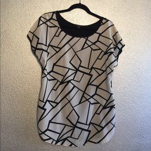 Espresso blouse👚 off white/Blk good condition L