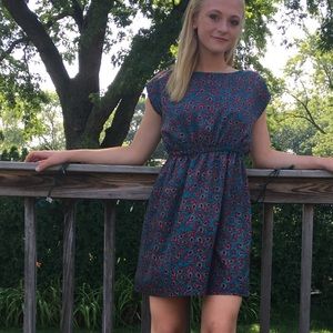 Formal Teal Peacock Dress