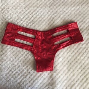 Red Sparkly LittleBlackDiamond Cutout Bottoms