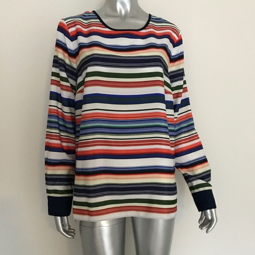 NWT Vince Camuto Striped Long Sleeve Top - Picture 3 of 4