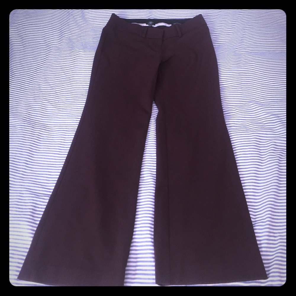 LOFT Marisa Trouser in Eggplant - Size 4P