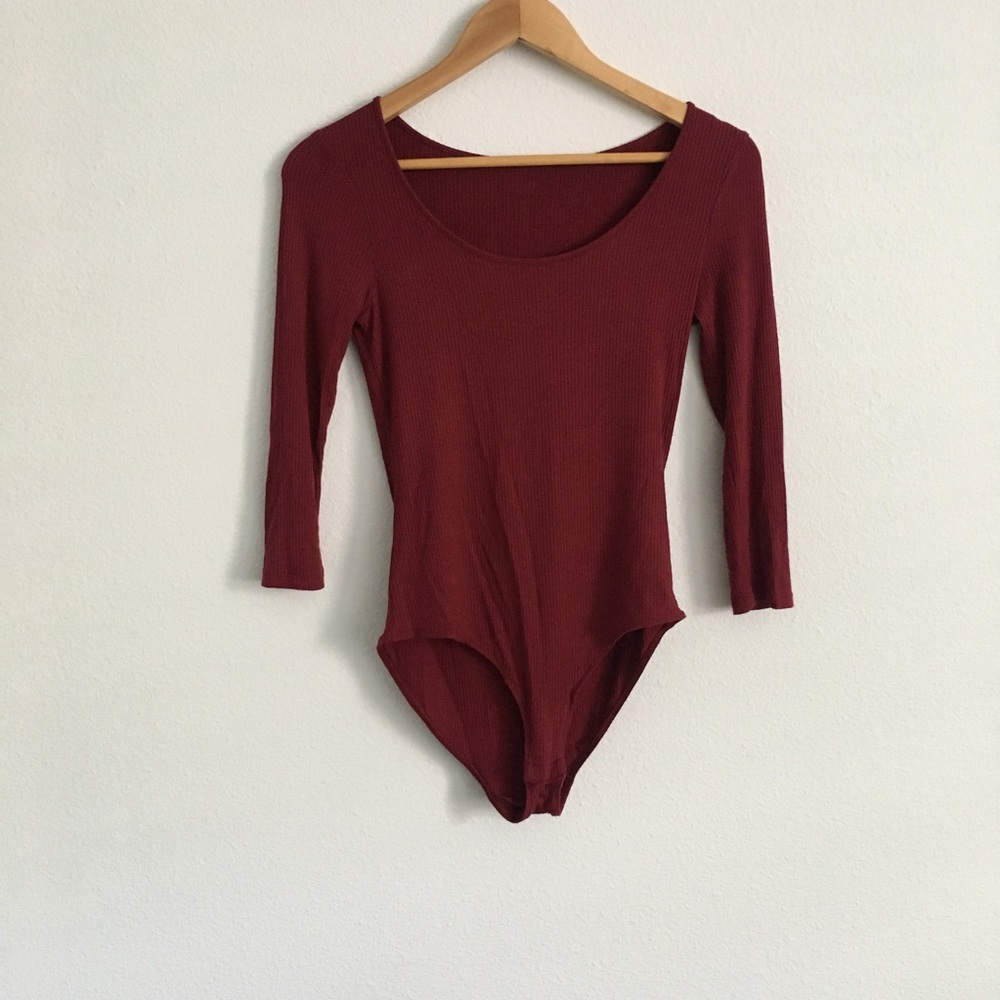 WIDE CIRCLE NECK ONE PIECE, WINE ✨